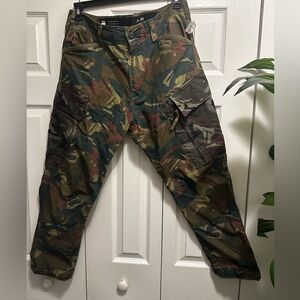 G-Star Green and Brown Camouflage Cargo Pants